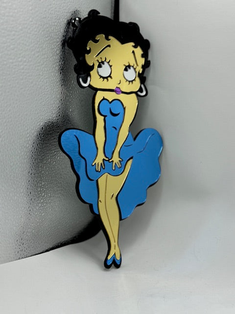Betty Boop Dress Acrylic Wall Hanging. Circa 1985. Limited Collector's Edition. Blue Betty Boop Dress Acrylic Wall Hanging. Circa 1985. Limited Collector's Edition. Blue