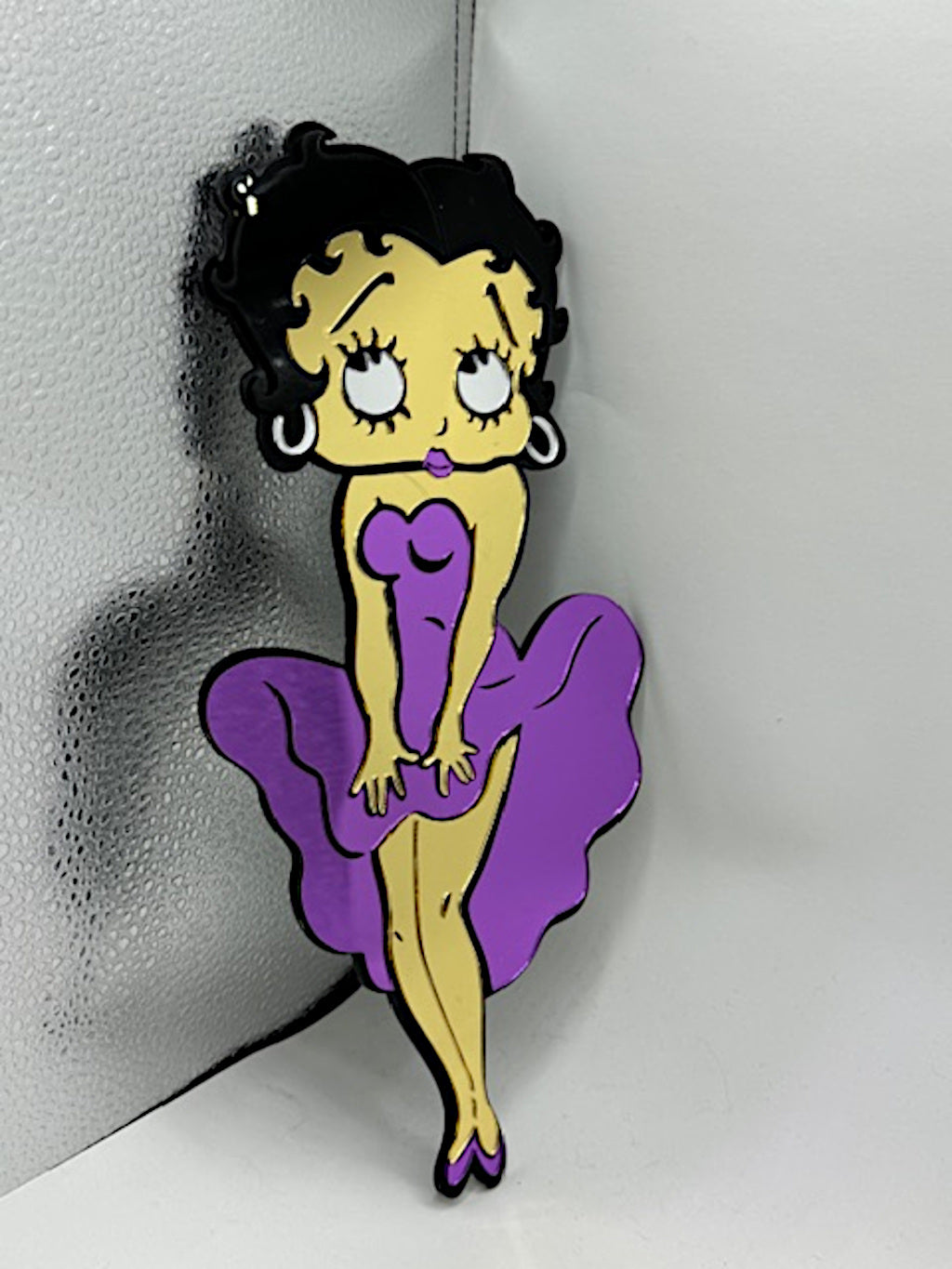 Betty Boop Dress Acrylic Wall Hanging. Circa 1985. Limited Collector's Edition. Blue