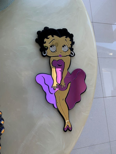 betty boop dress Betty Boop Dress Acrylic Wall Hanging. Circa 1985. Limited Collector's Edition. Blue