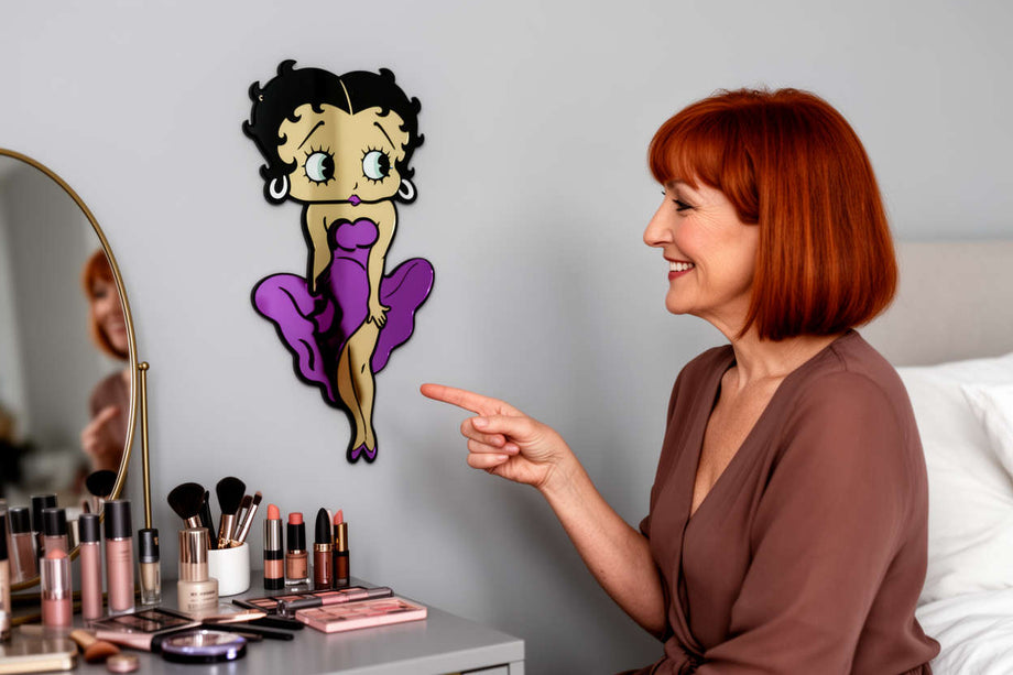Betty Boop Dress Acrylic Wall Hanging. Circa 1985. Limited