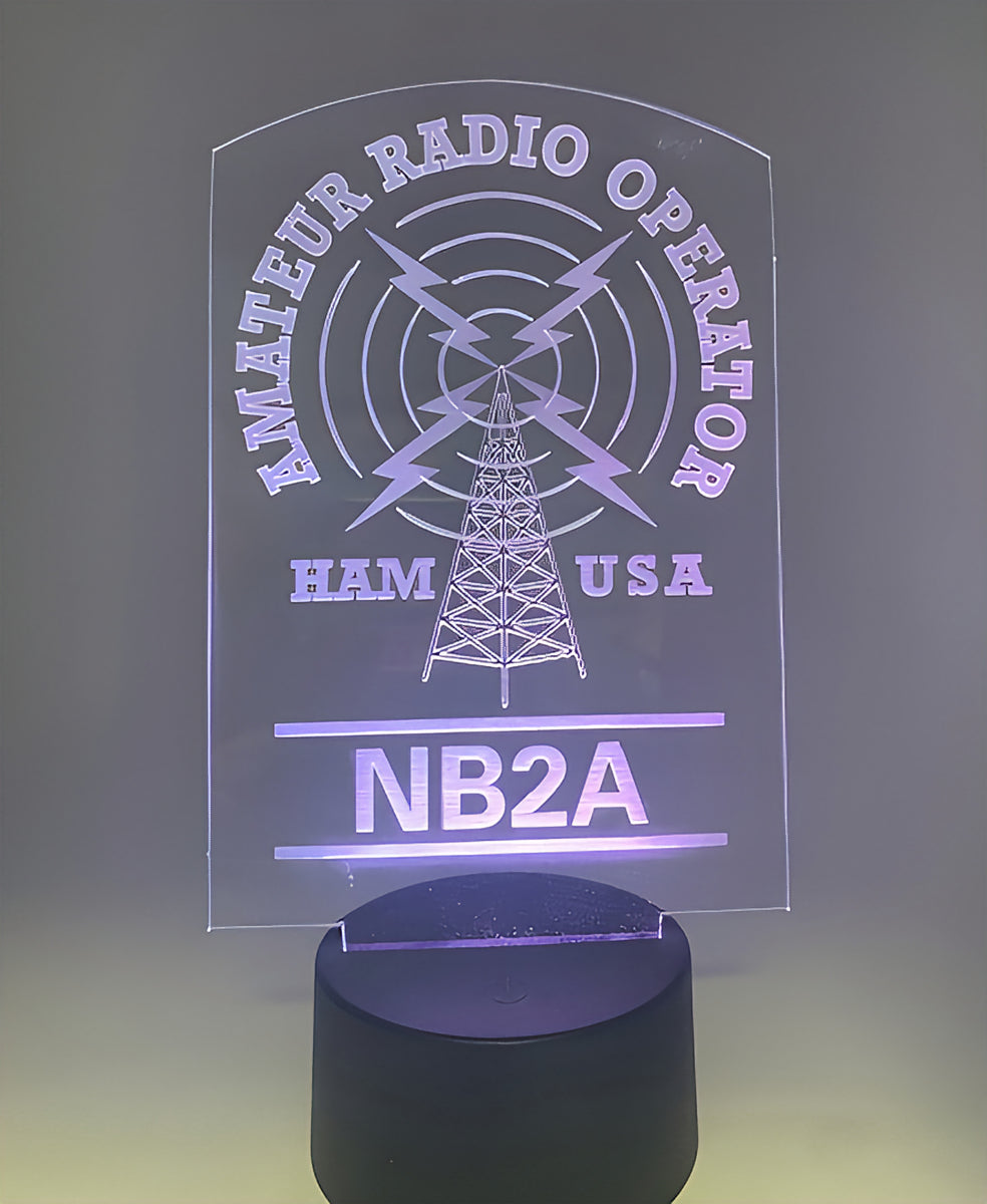 V Ham Call Sign HAM Operator Call Sign Color Changing LED Gift Lights – PremierDisplayInc