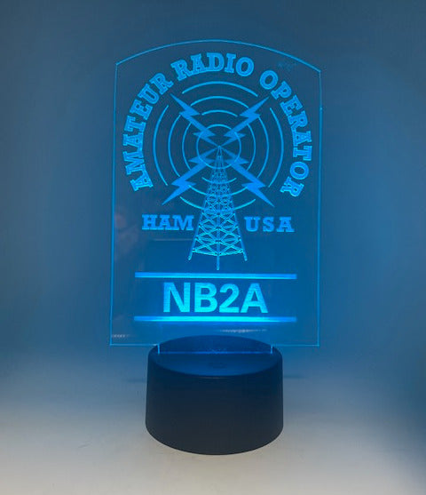 V Ham Call Sign HAM Operator Call Sign Color Changing LED Gift Lights – PremierDisplayInc
